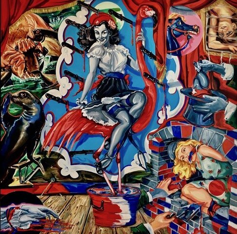 La Magia Del Arte Cubano.oleo tela,183x183 cm,jpeg.jpeg