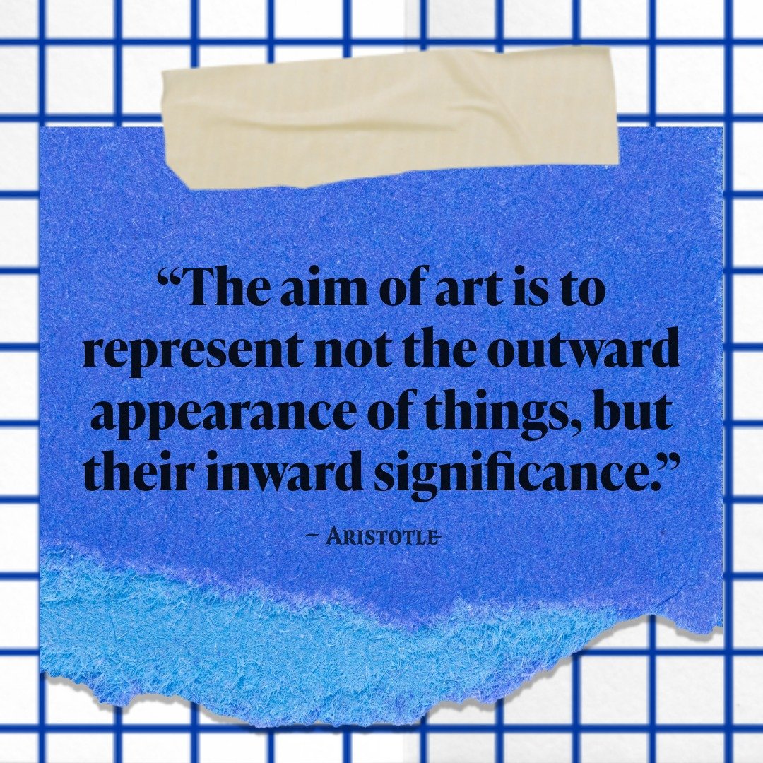 &quot;The aim of art is to represent not the outward appearance of things, but their inward significance.&quot; 
- Aristotle (Ancient Greek philosopher)
#creativeplay #studiolife #artistquotes #inspiration