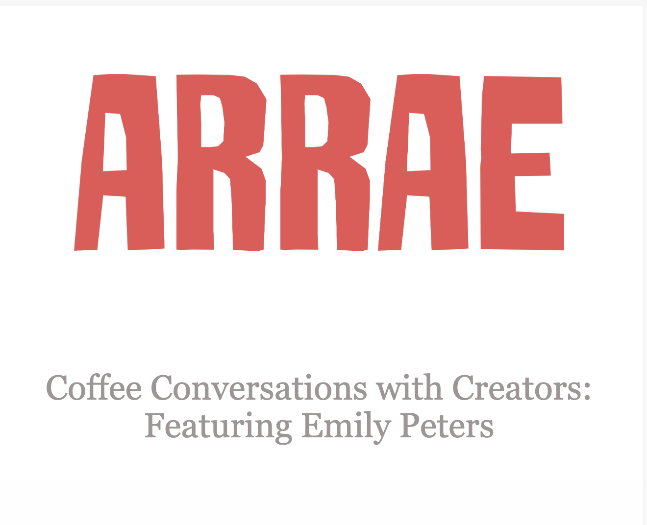Arrae Gallery: Artist Talk with Emily Peters