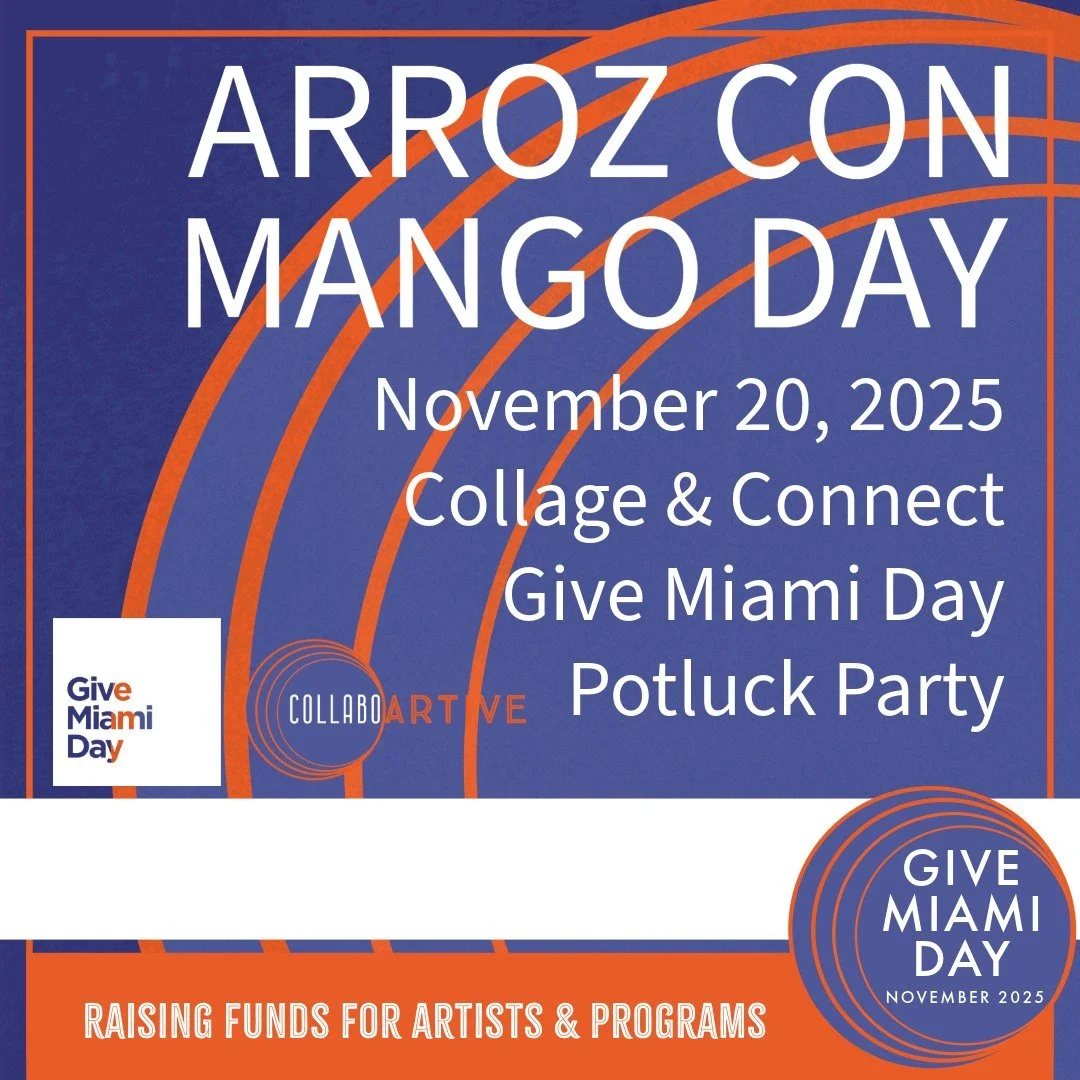 ¡Arroz Con Mango! 70's Party Celebration - con YaYa Por Vida esta noche en collaboARTive para celebrar la comunidad. ¡Vamos de fiesta! Ven a saludar - desestresate de toda la recaudación de fondos del Give Miami Day 💫 hasta las 10 PM