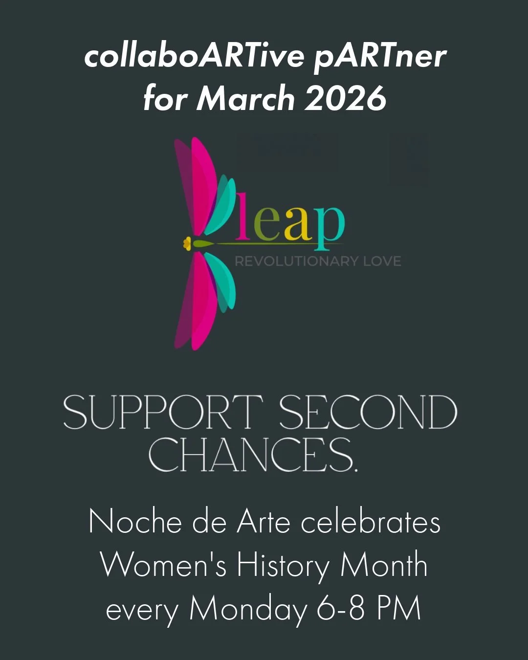 Meet Our March pARTner: LEAP for Ladies 💜

LEAP for Ladies empowers formerly incarcerated women to rewrite their stories through transformational education, healing, and real opportunity. Their motto&mdash;"Revolutionary Love"&mdash;guides