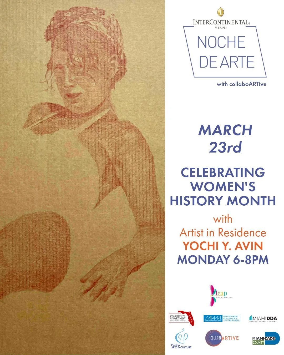 Noche de Arte | Monday, March 23rd 🎨

As Women's History Month winds down, we're doubling down on celebration. This week at Noche de Arte, experience the resilience, creativity, and vision of the artists and changemakers transforming our community.
