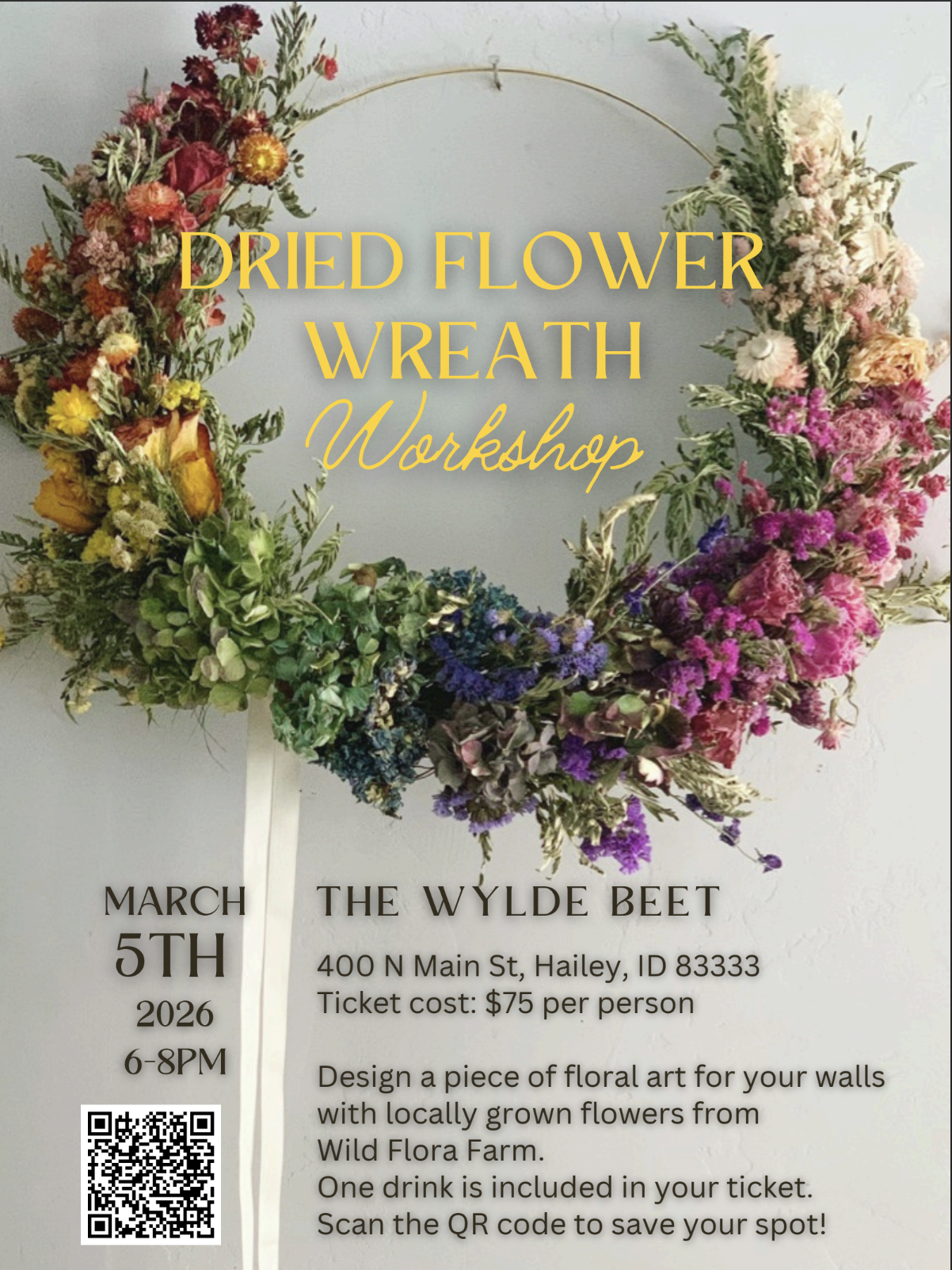 Dried Flower Wreath Workshop
