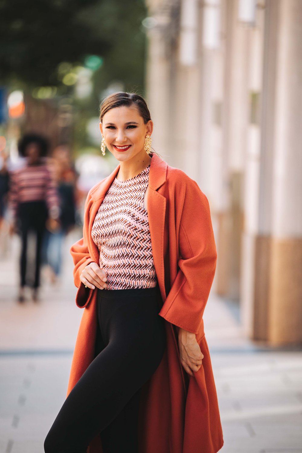 The Classic Wrap Coat- Coral