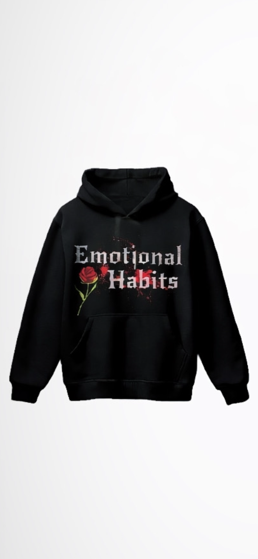 Emotional Habits Blood Rose Black Pull-Over