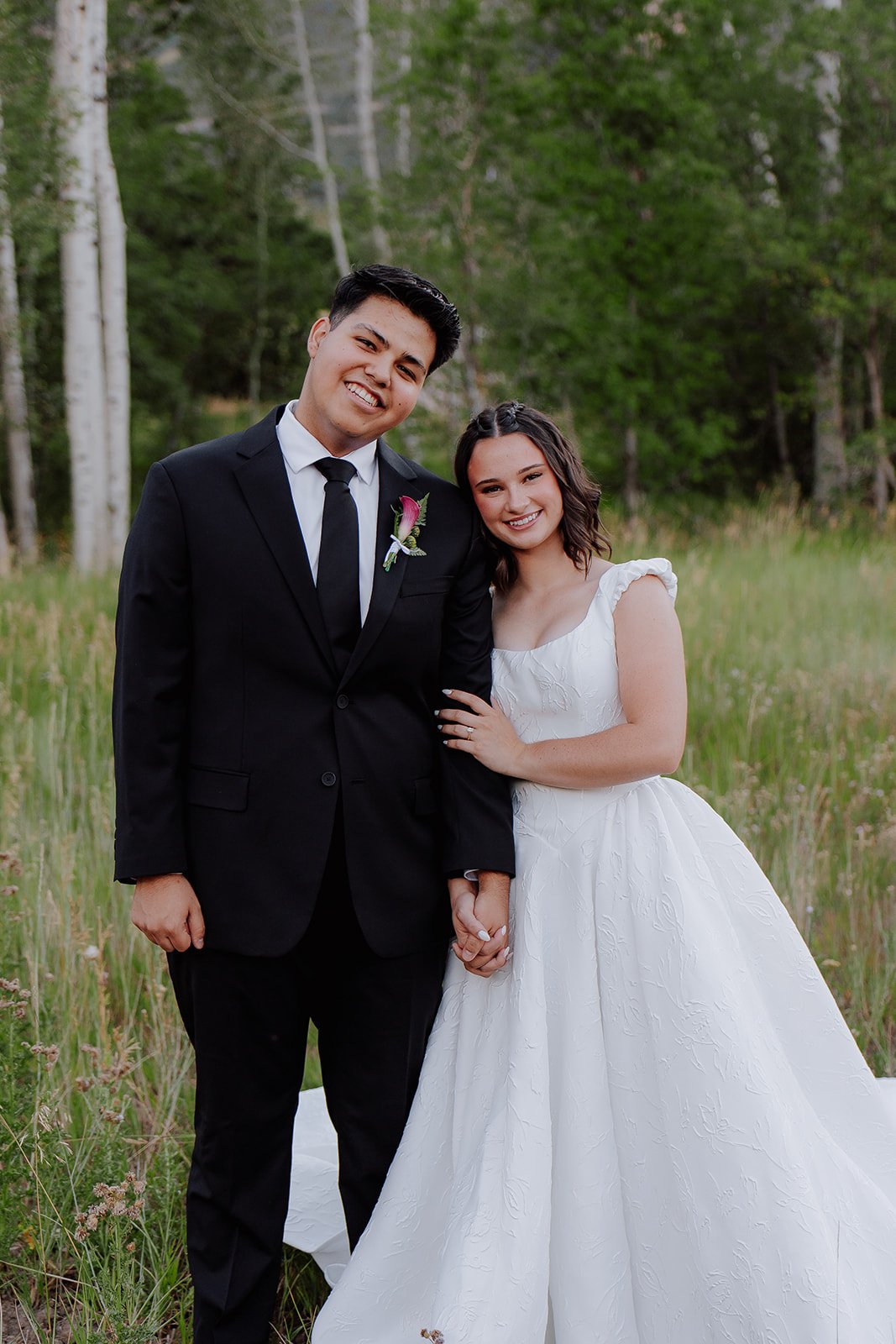 Photograph of a bride and groom for their bridals in Provo, Utah