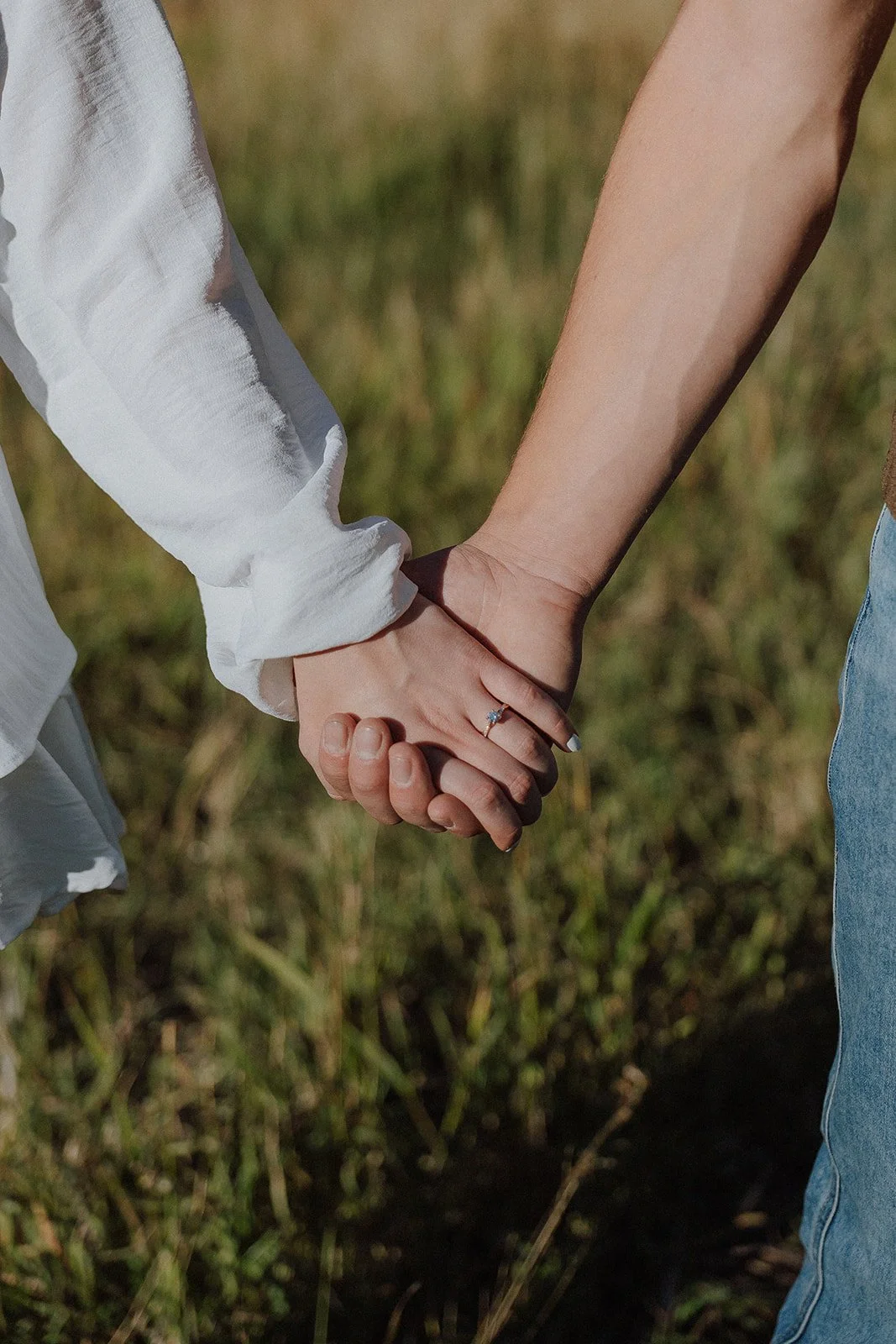 Photograph of a couple for their engagement photos up Spanish Fork canyon in the fall