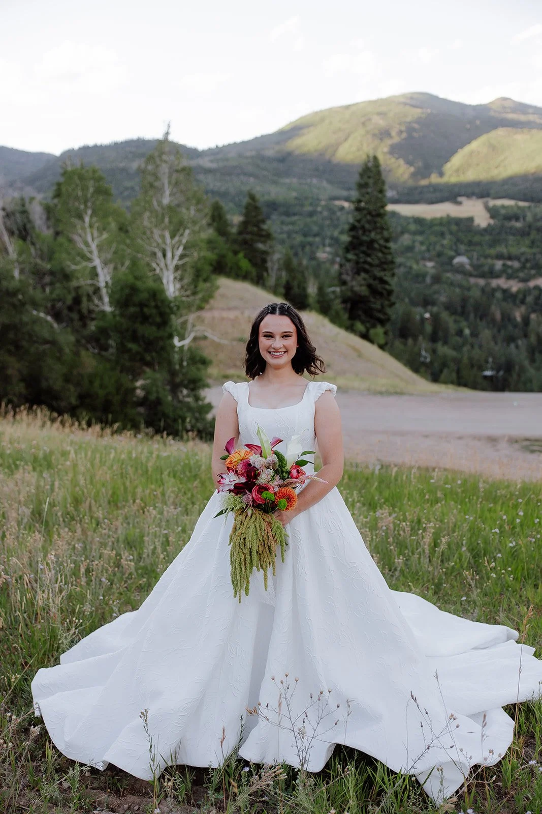 Photograph of a bride and groom for their bridals in Provo, Utah