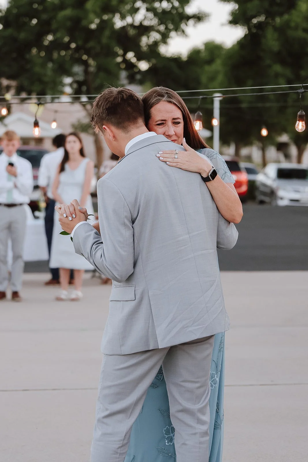 Photograph of a mother son dance at a wedding in Heber City