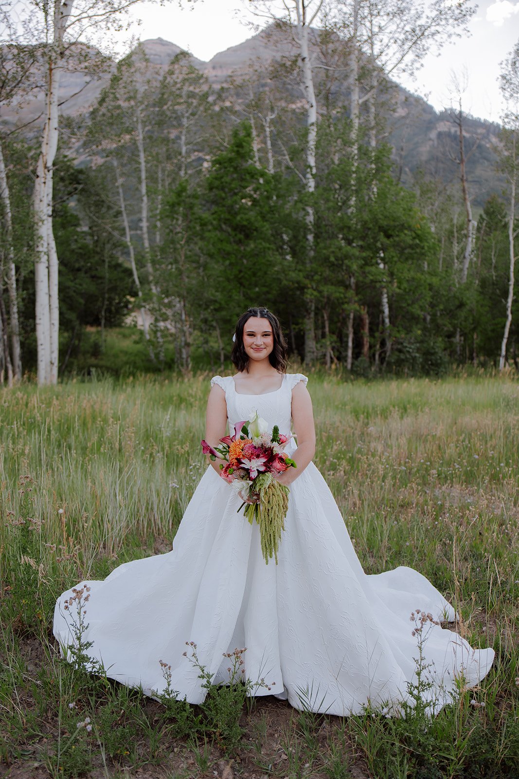 Photograph of a bride and groom for their bridals in Provo, Utah