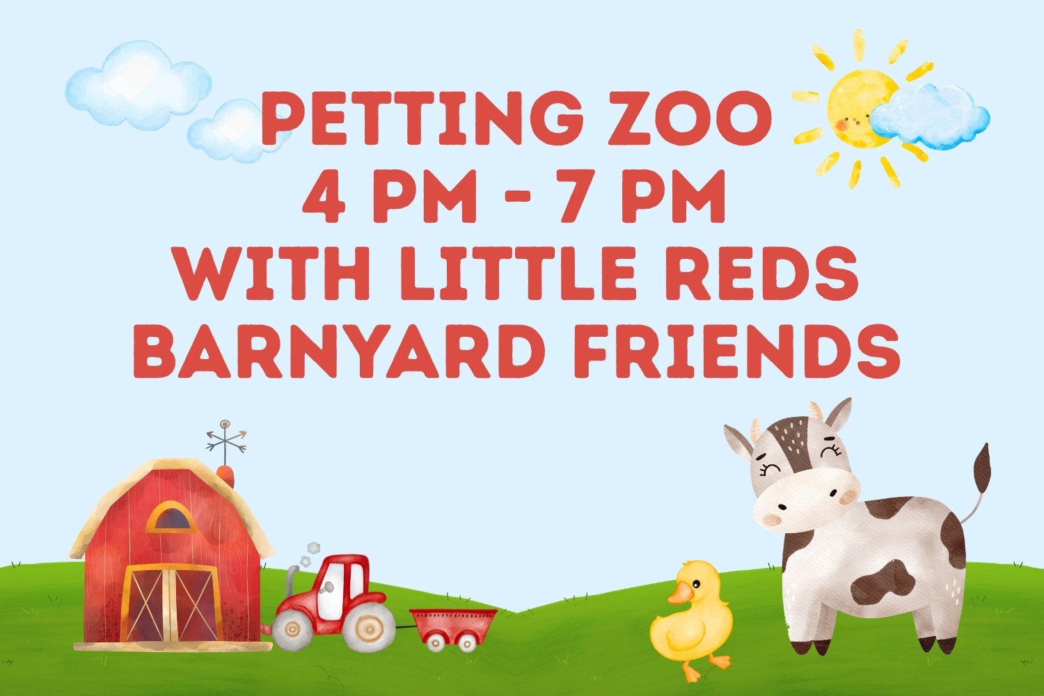 Petting Zoo at The Backyard with Little Reds Barnyard Friends