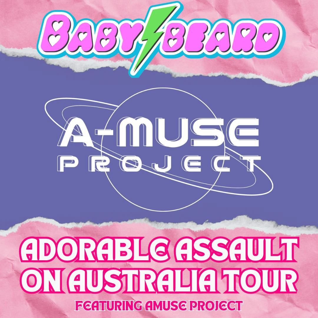 Here is your sunday reminder that tickets for @babybeard_japan Adorable Assault on Australia Tour are selling fast 😘! Thank you so much to @haifestival for inviting us to tour alongside the amazing @galaxygirlpaida.official 💜👽 We can't wait to bea