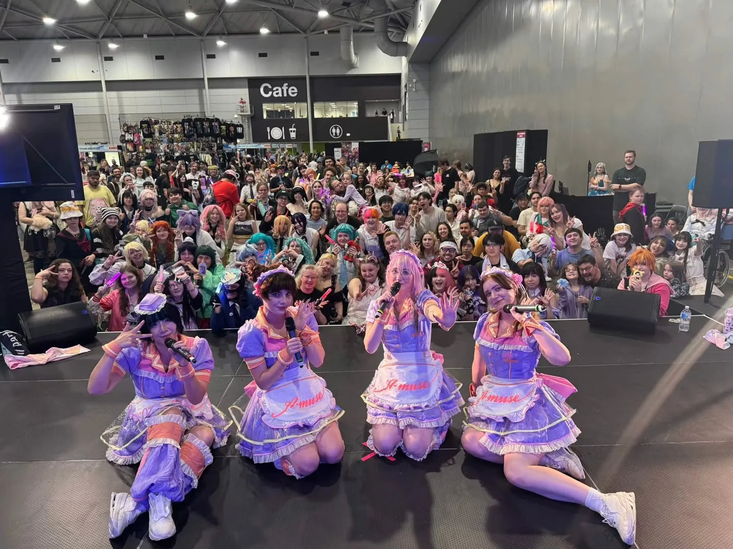 Thank you so much to @animayhem_aus for having us as your idol guests for your first ever convention! We could not have done it without our fellow space traveller @galaxygirlpaida.official 💜💫 Here is to an exciting future and beyond for kaigai idol