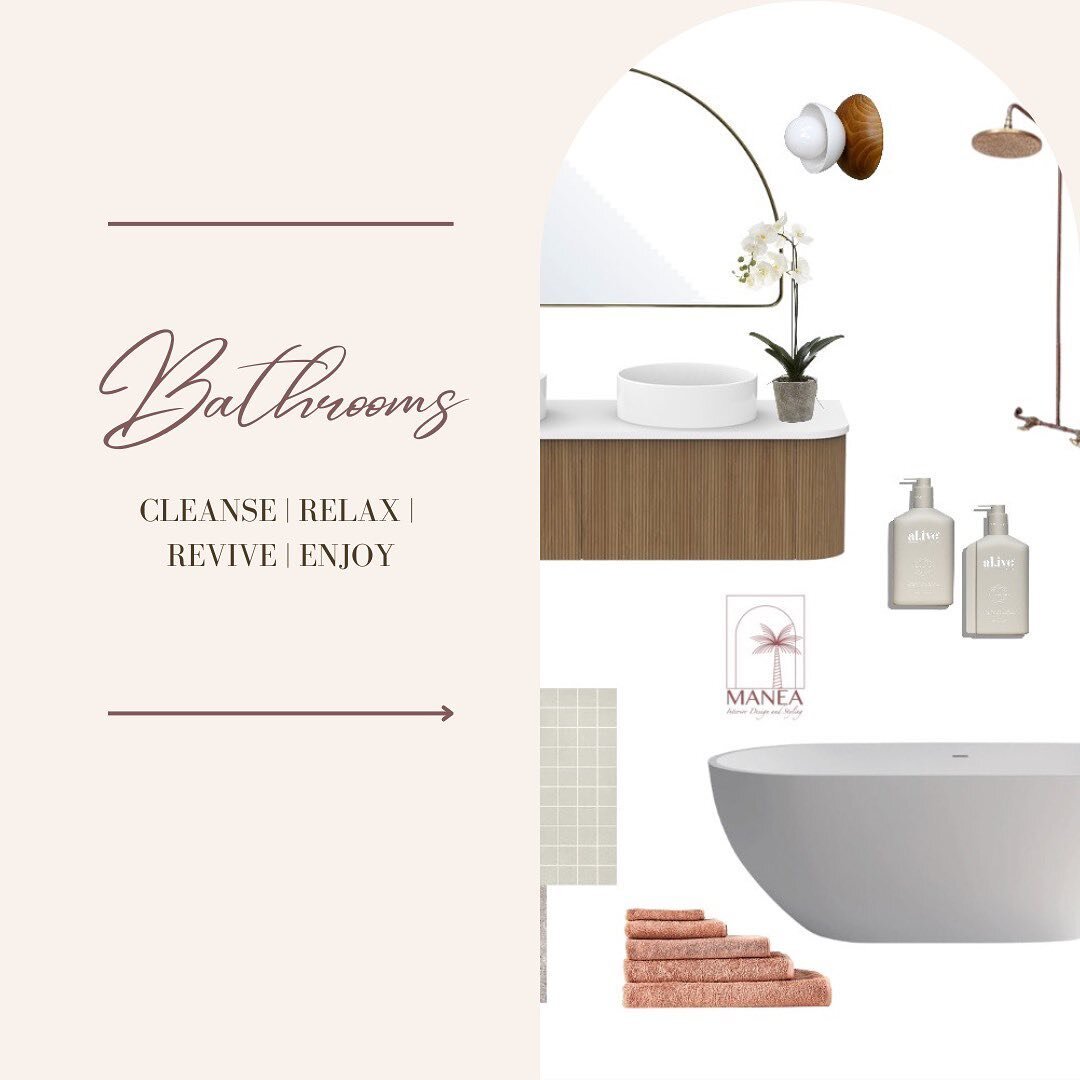 Planning bathrooms can be complex. ➡️ to view some recent selection boards I put together. Which is your favourite? 

Here are a few things you should consider when planing your bathroom.

🌟Don&rsquo;t underestimate the power of lighting 💡. This is