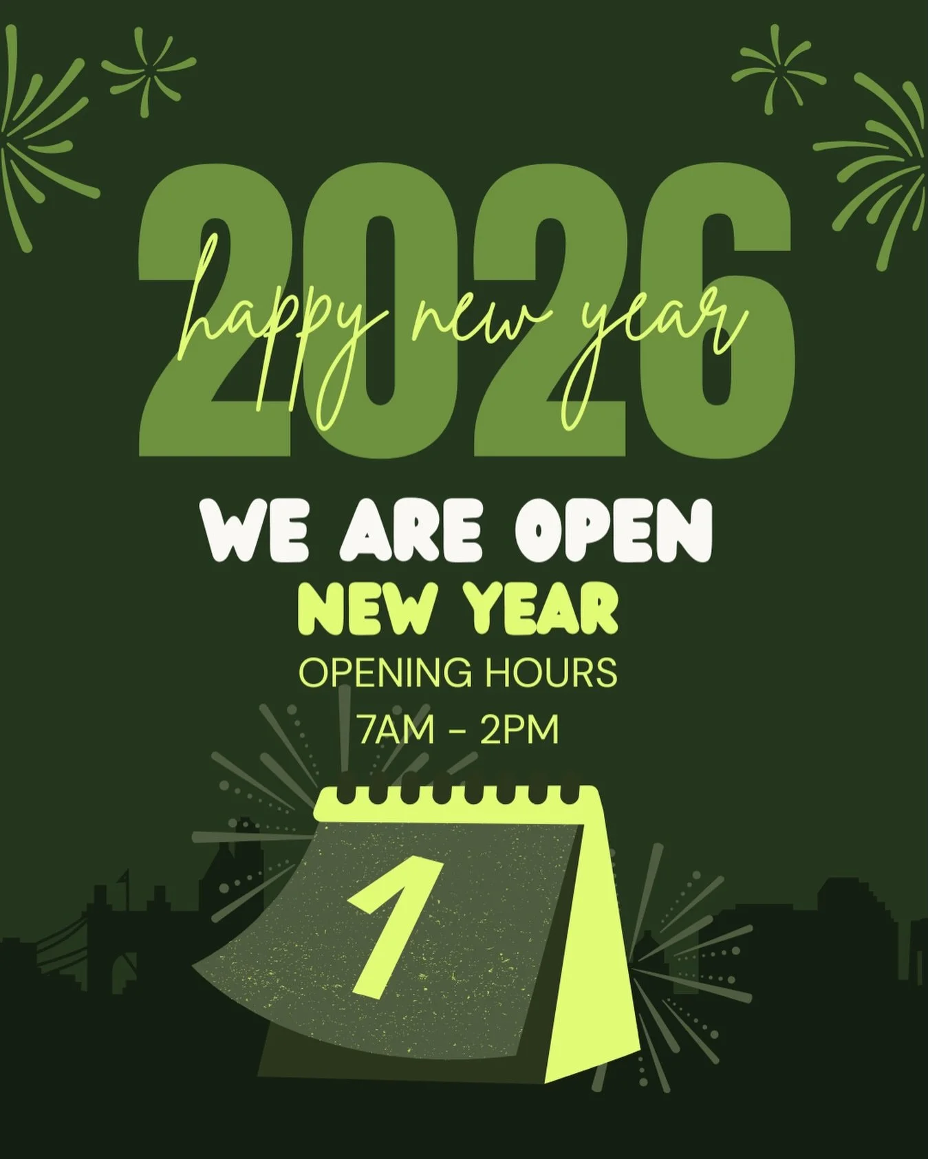 Let&rsquo;s start the new year right ✨
We&rsquo;re open from 7am &ndash; 2pm to kick off 2026 with good food &amp; great coffee.
Happy New Year, everyone! 🤍

#portmacquarie #happynewyear #bloompmq #halal #food