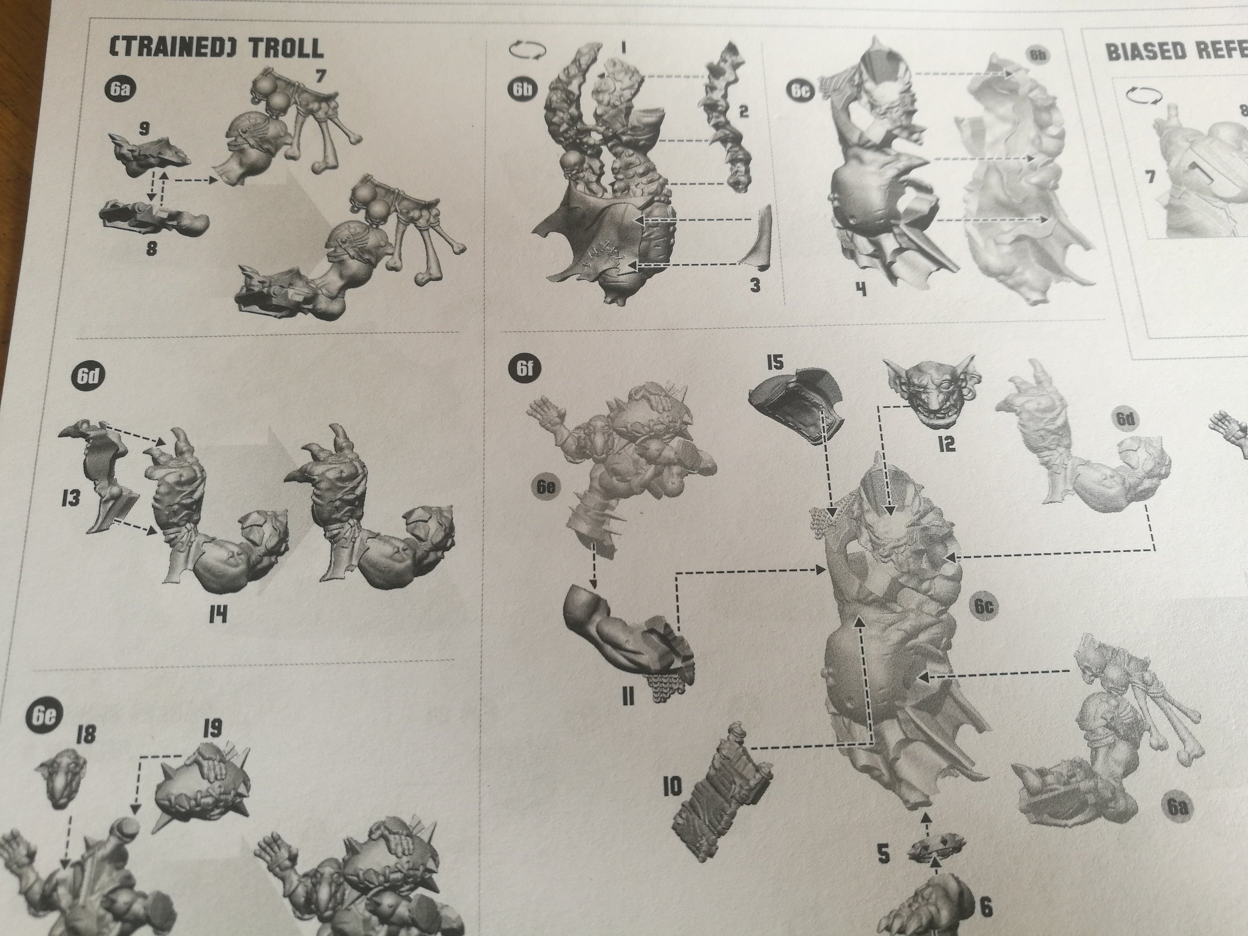 Blood Bowl Black Orc Team Troll Instructions (Copy)