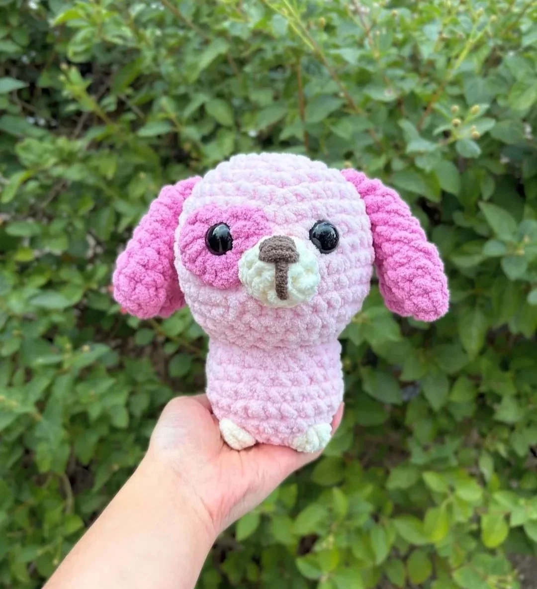 free crochet puppy love valentines dog pattern