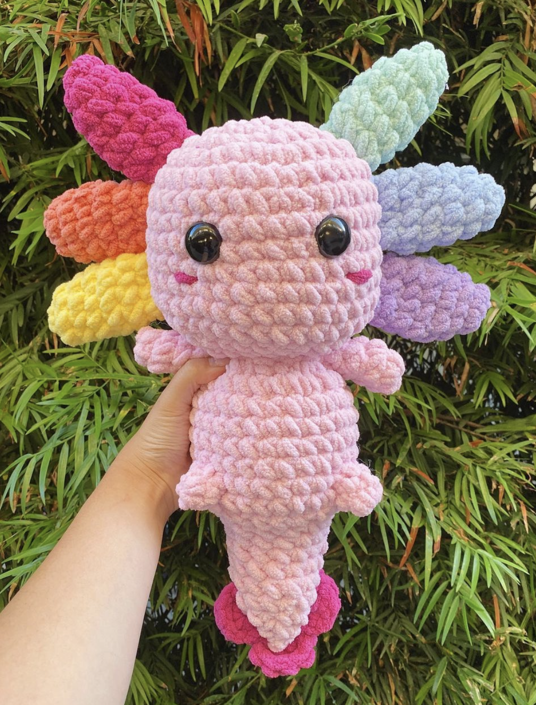 Rainbow Crochet Axolotl Pattern — The Mary Jay