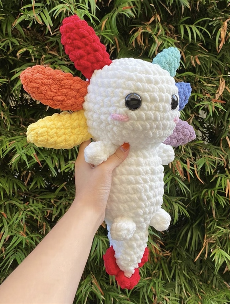 Rainbow Crochet Axolotl Pattern (+ Free Tutorial) — The Mary Jay