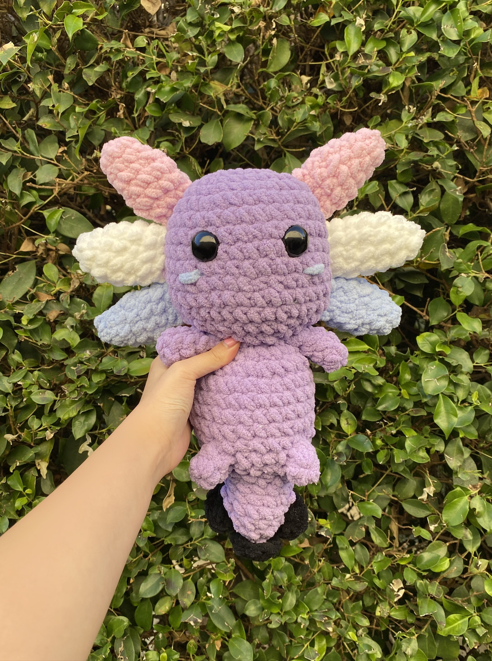 GlamRays Regali Positivi Crocheted Axolotl, A Maglia, Emotivo