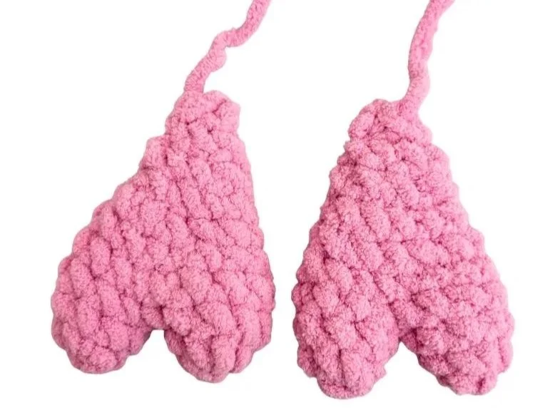 crochet heart ears for valentines dog free pattern