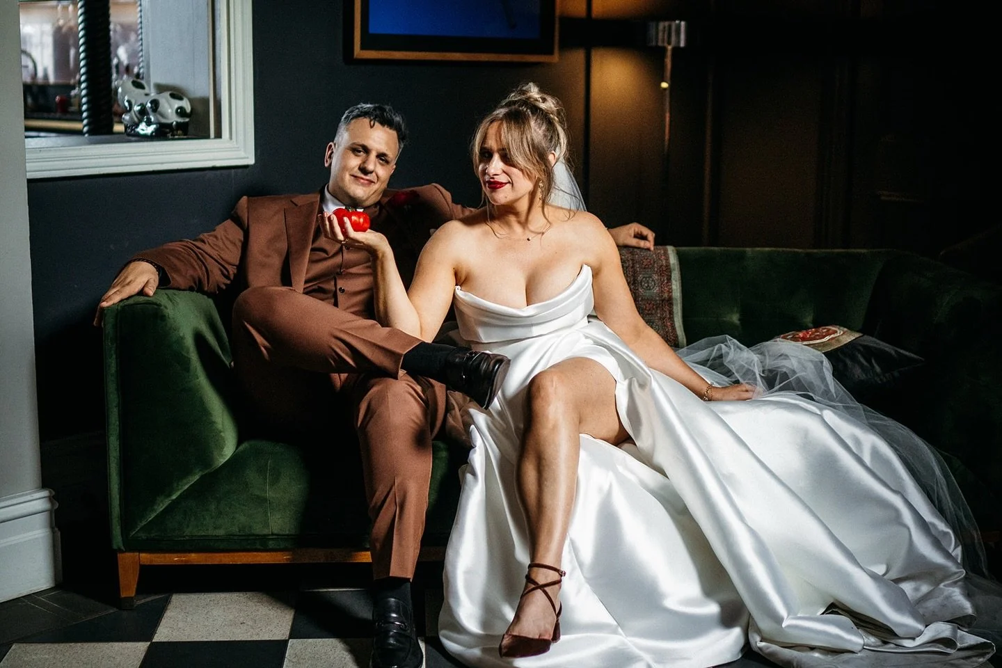 HAPPY ANNIVERSARY to these two tens. A year ago today, the party had definitely started. 
.
We&rsquo;d ended the ceremony with a That&rsquo;s Amor&eacute; singalong, Carlo had made me cry in his speech and the d floor was already well on its way. 
.
