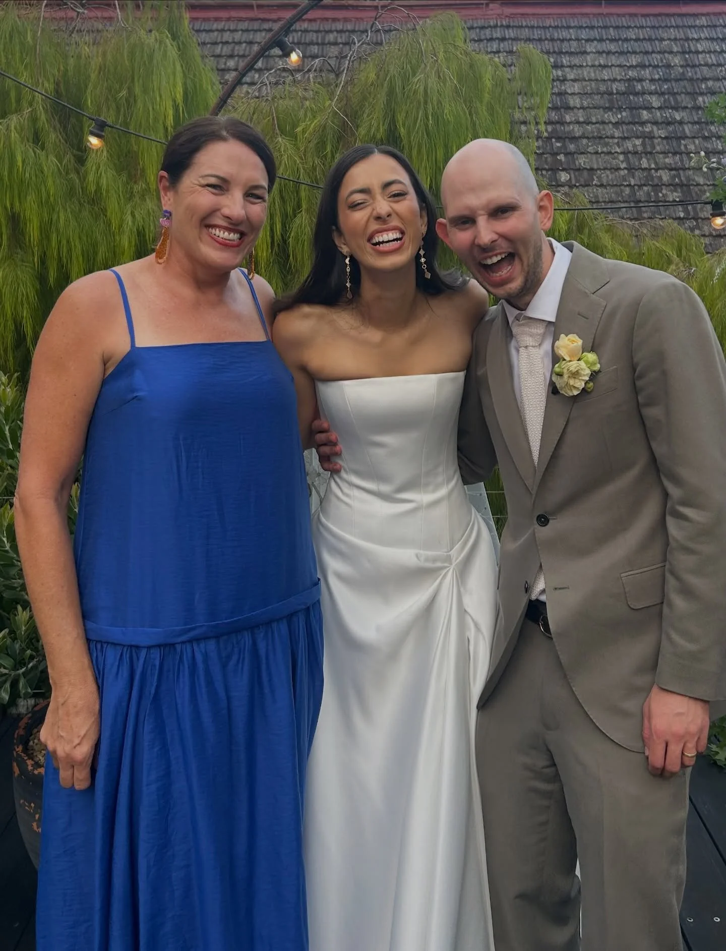 I was going to post the &lsquo;prettier&rsquo; photo of us but I think this one captures the vibe more accurately so here ya go! 
.
Surina and Chris were married this evening at the incomparable @projekt3488 which is 100% where I&rsquo;d have my wedd