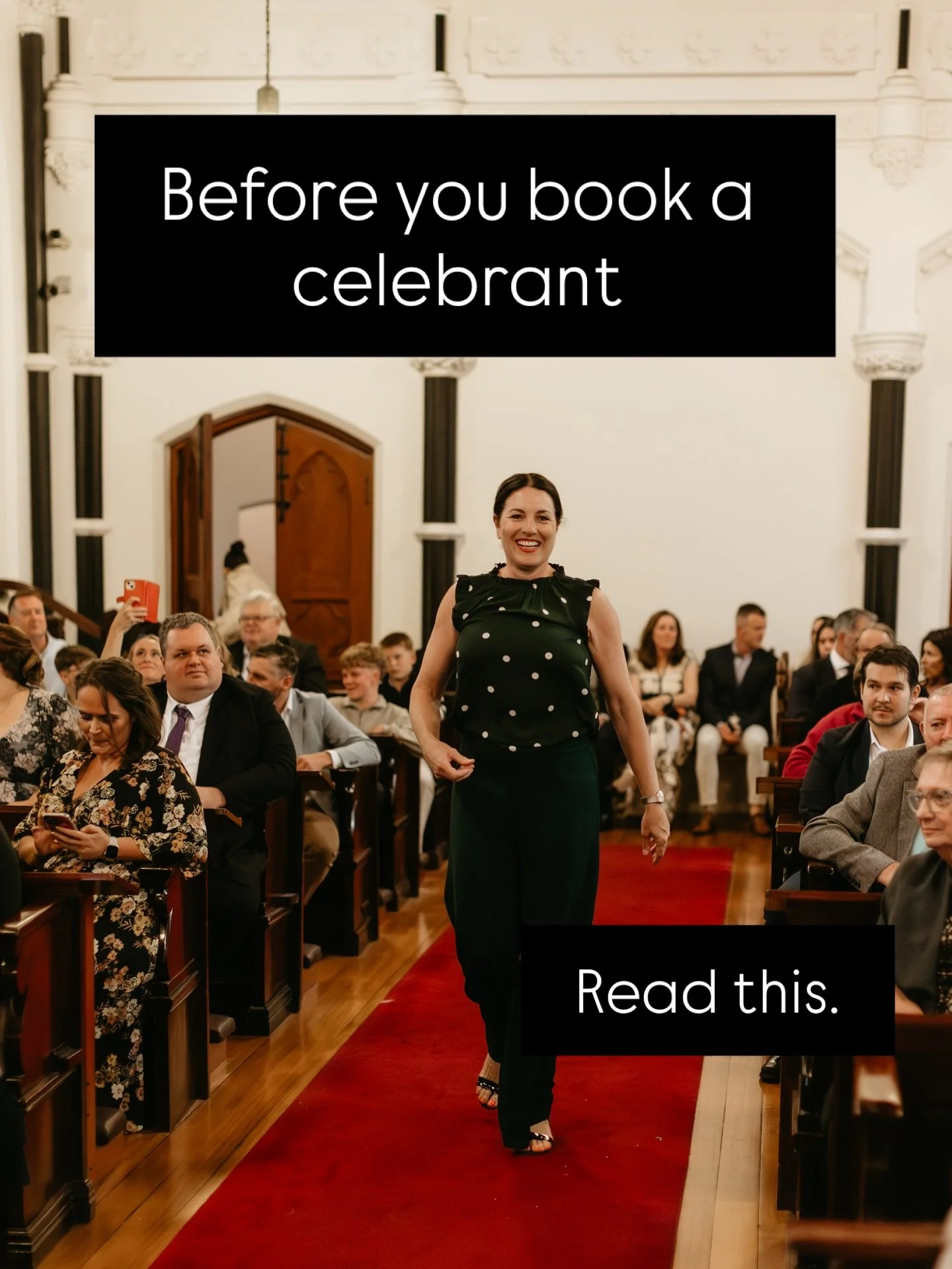 There&rsquo;s literally thousands of celebrants in Victoria. It&rsquo;s become a &lsquo;buzz&rsquo; career that every second person seems to want to do.
.
How do you sort through them all and find your person?

> Read Google reviews.

Content that
