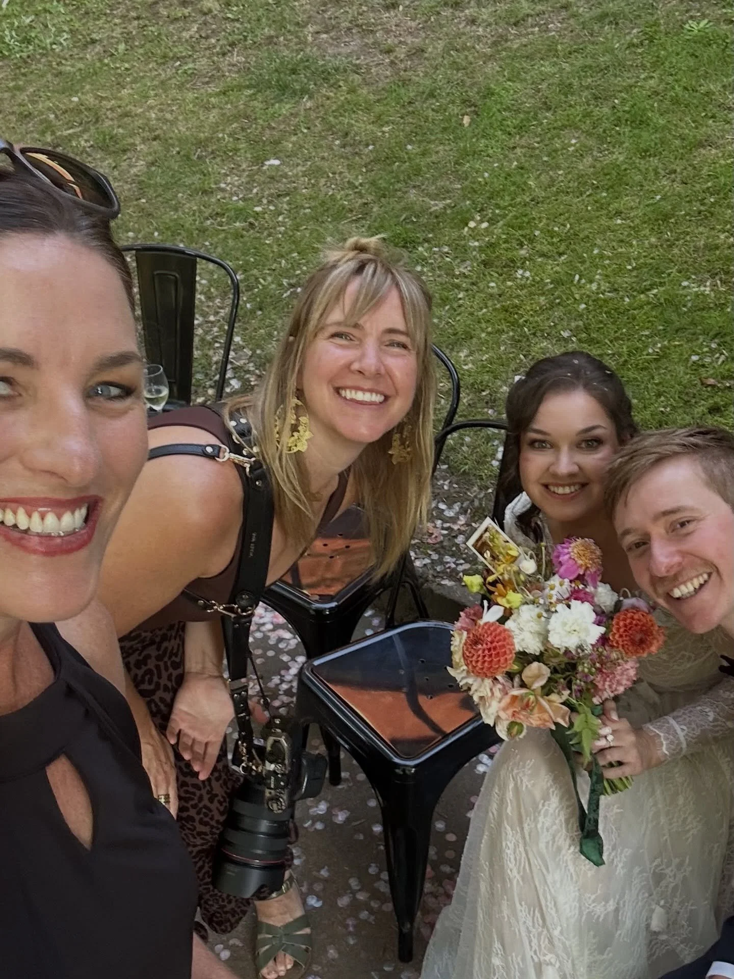 Simon and Soph are married! The most genuine, relaxed, no fuss wedding overlooking the river on another beautiful afternoon. 
.
60 guests gathered arrived to pre drinks and tunes. Their ceremony recounted their story from 15 and 16 yr old country kid