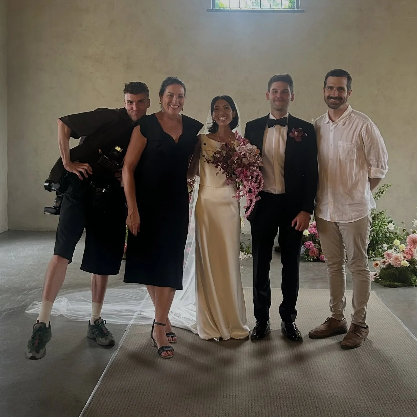 What else would you be doing on a Wednesday arvo but attending the wedding of these cuties?!
It was an emotional ceremony in which I recounted the story from meeting at a Richmond pub when Em utilized Nick and his mate to pretend they were with them 