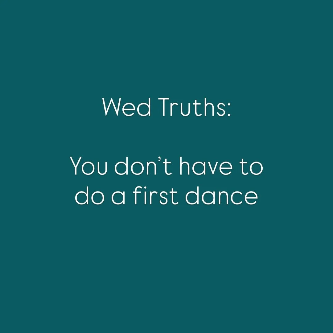 In fact- unless you&rsquo;re great dancers or you are feeling positive about learning- just say no. 
Cross it off. 
Take a breath. 
Your shoulders are lighter already innit?

I&rsquo;ve see some rolling good dances over the years but I&rsquo;ve also 