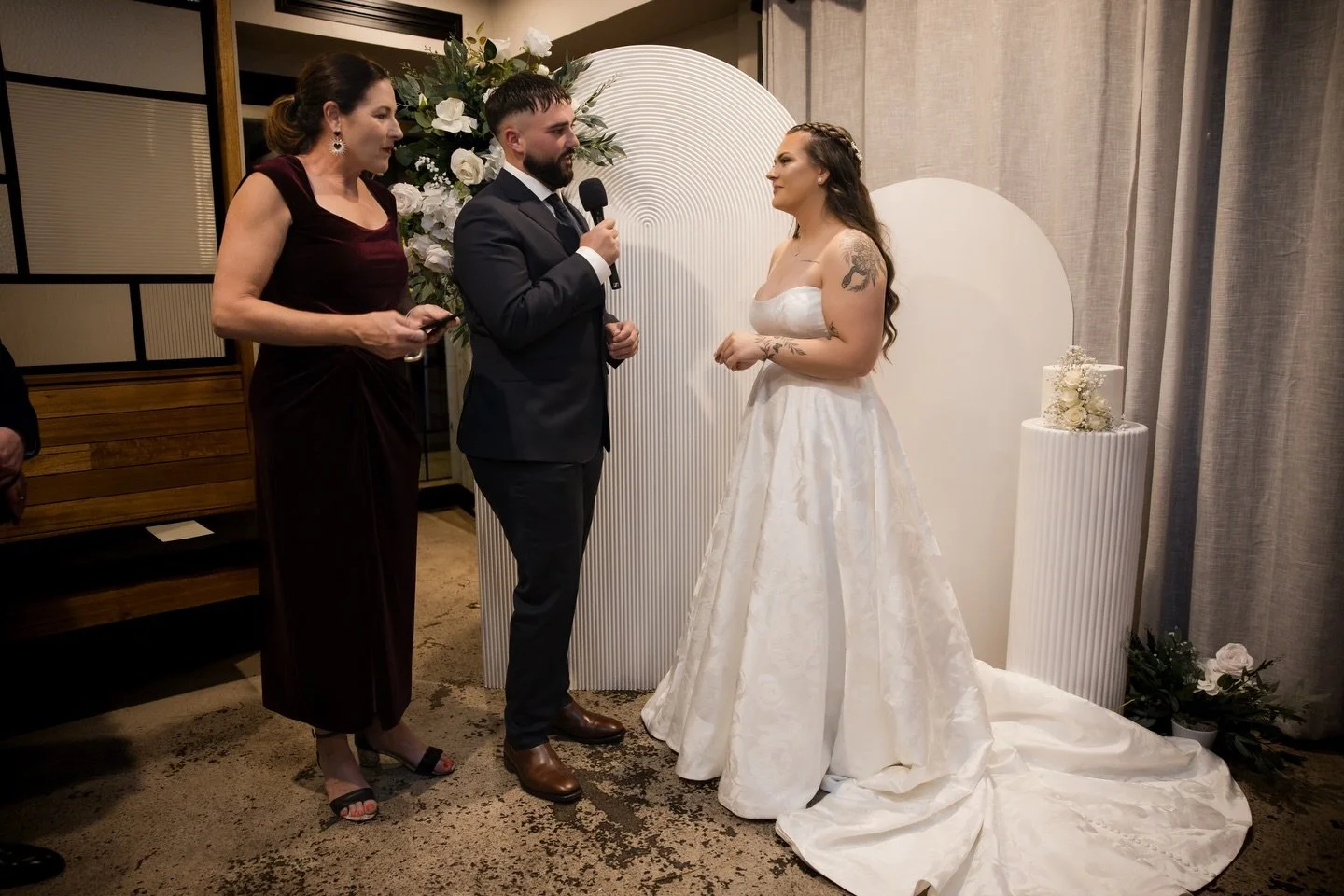 Brayden and Tay were married at the pub in a surprise wedding earlier this year. Guests rolled up for an engagement party and were blindsided by the announcement that they were in fact skipping to the good part.
.
I LOVE a surprise wedding but they t
