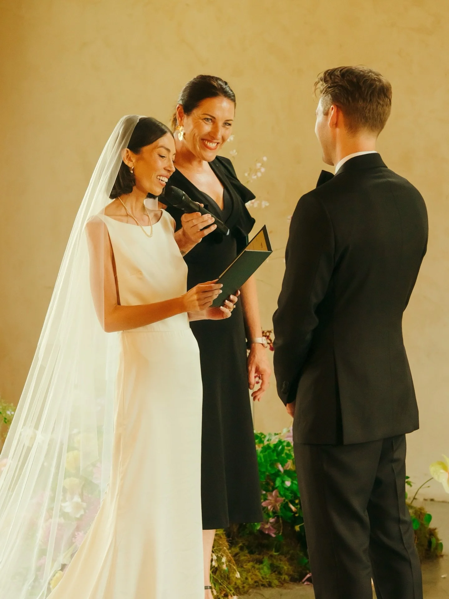 This shot shows progress in me remembering my facial expressions during the ceremony. 

Almost ten years into being conscious that a camera is capturing my head . 
.
Giving Nick the full proud mum face during vows. 

Captured by @jacksongrantweddings