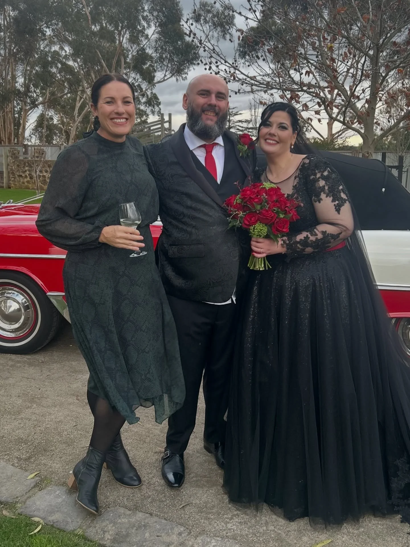 Charlene and Richard were married yesterday in front of 60 guests, a cranking gas fire and some stunning red roses 
.
They bonded over board games and are each other&rsquo;s perfect quirky. Charlene has a dry wit and is adept at a savage remark. Rich