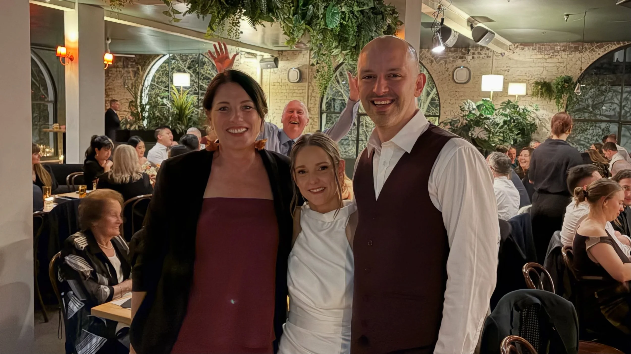 These two gems were married yesterday and it was off the hook. 150 guests rolled in to a pre ceremony drink (non negotiable imo) and brought all their love for the couple and their energy to the ceremony. 
.
A riotous welcome as they arrived with the