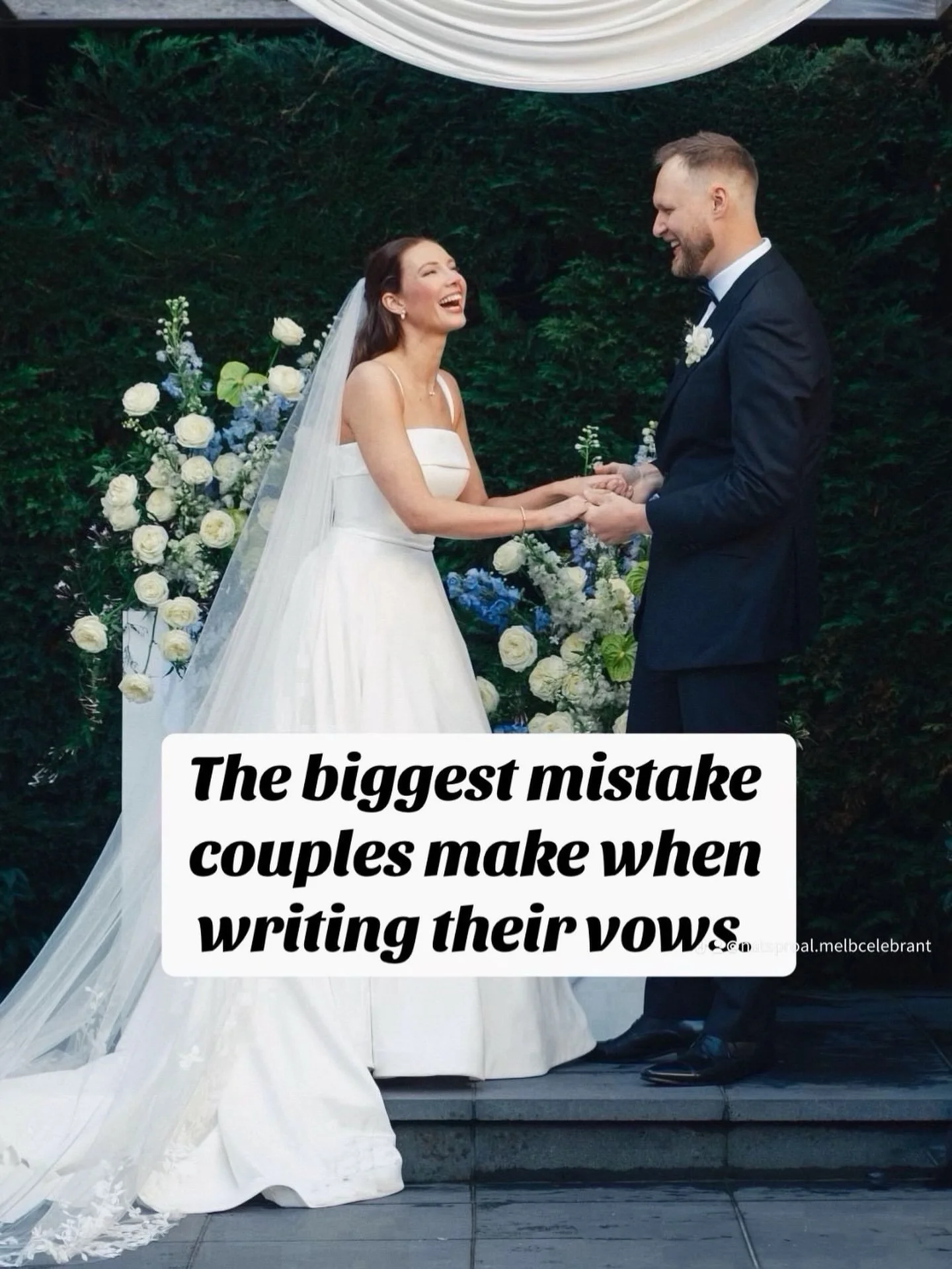 And it&rsquo;s not that they&rsquo;re too long or short!

The most important thing with vows is that they are authentic. 

You don&rsquo;t need to become a poet. 

They don&rsquo;t need to be super emotional and soppy if that&rsquo;s not you.

Matchi