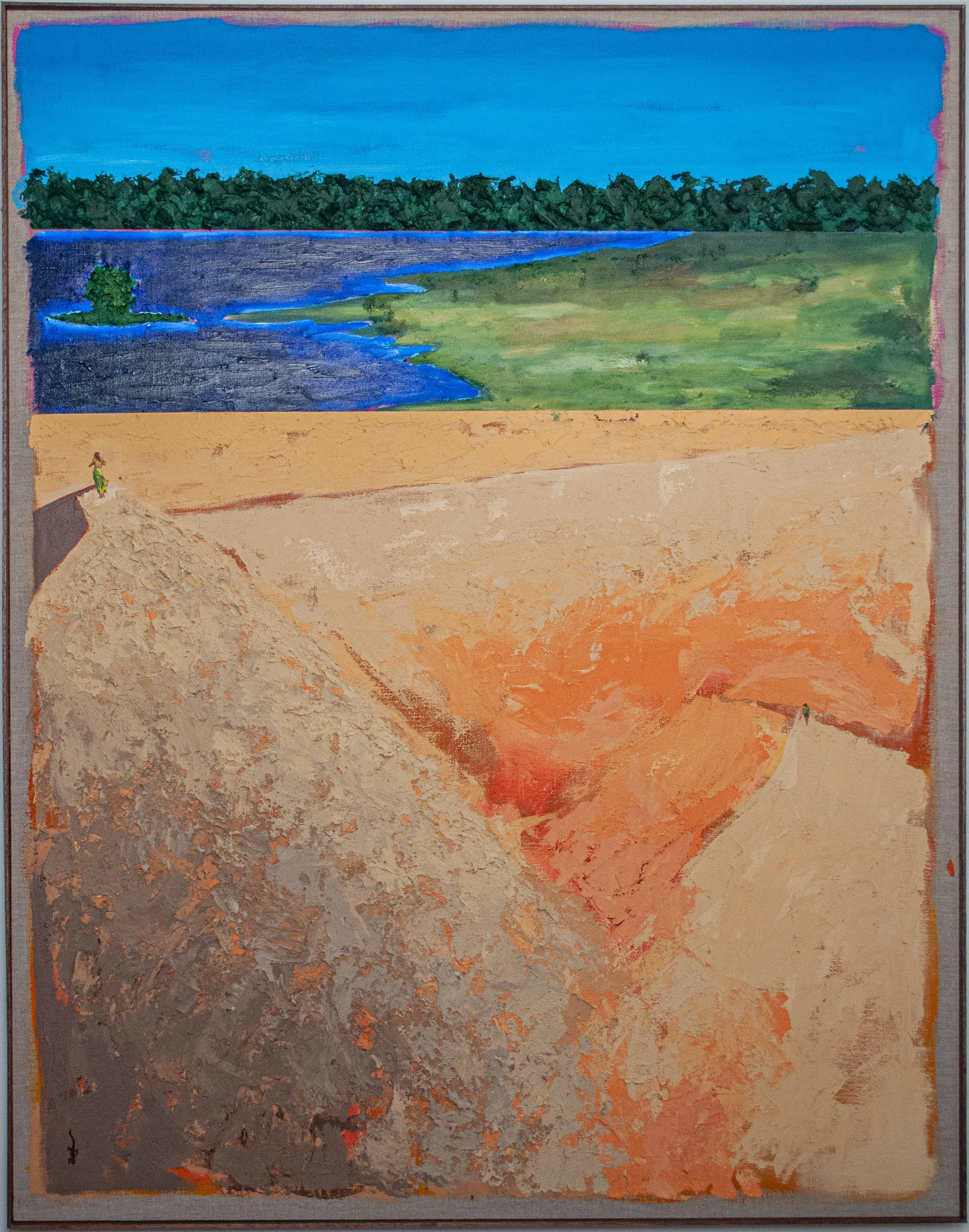 Dunes,2025. Acrylic,oil/Linen canvas - 140x110cm. Framed/ Sold