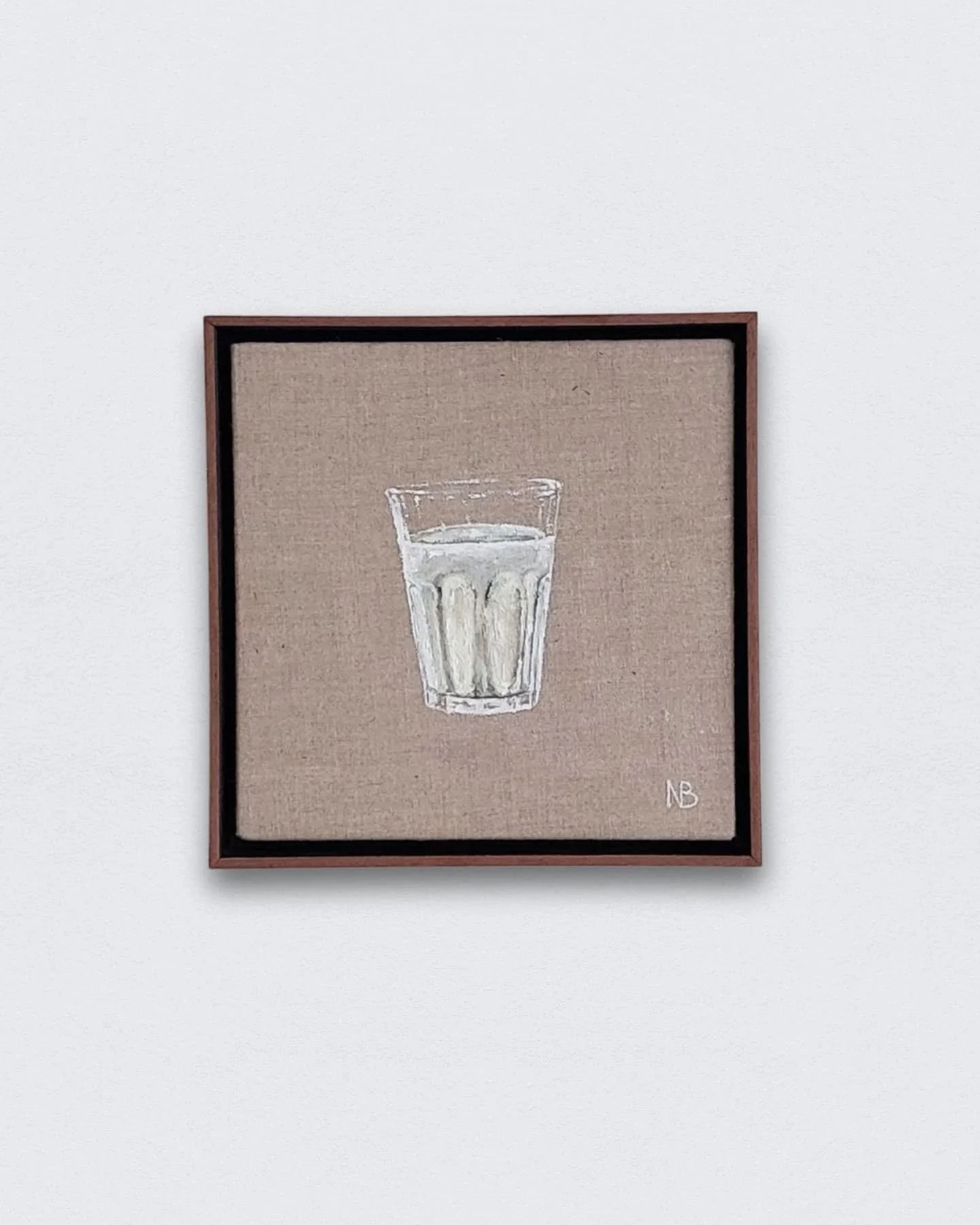 &quot;ONE GLASS OF MILK&quot;
▪︎20&times;20cm
▪︎Oil on natural Belgian linen