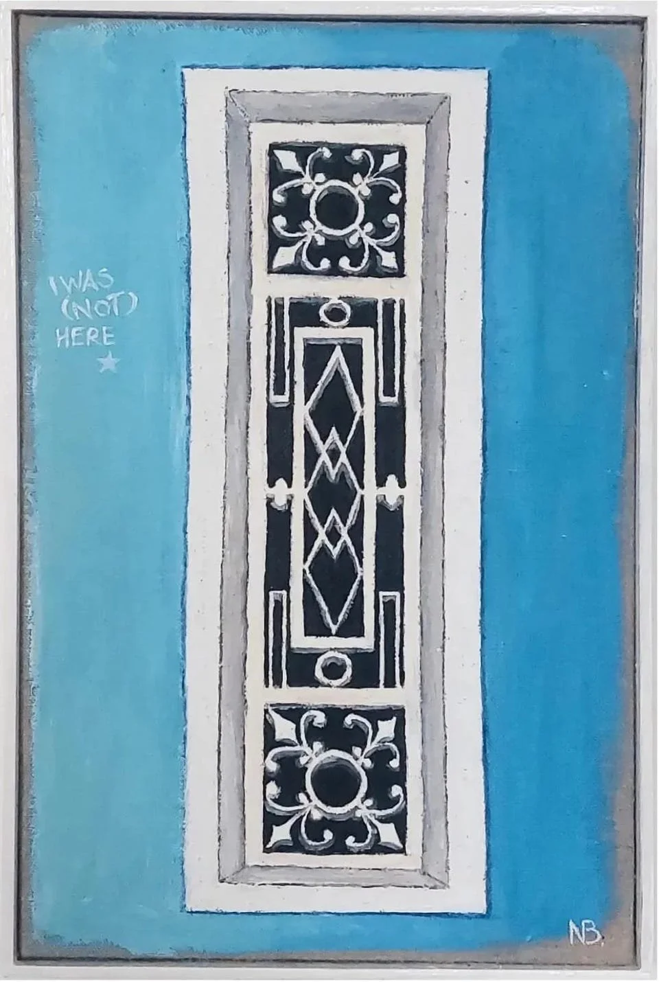 Vietnam Hidden in Mykonos Hues,2024. Acrylic,oil/Linen canvas - 20 x 30cm. Framed
