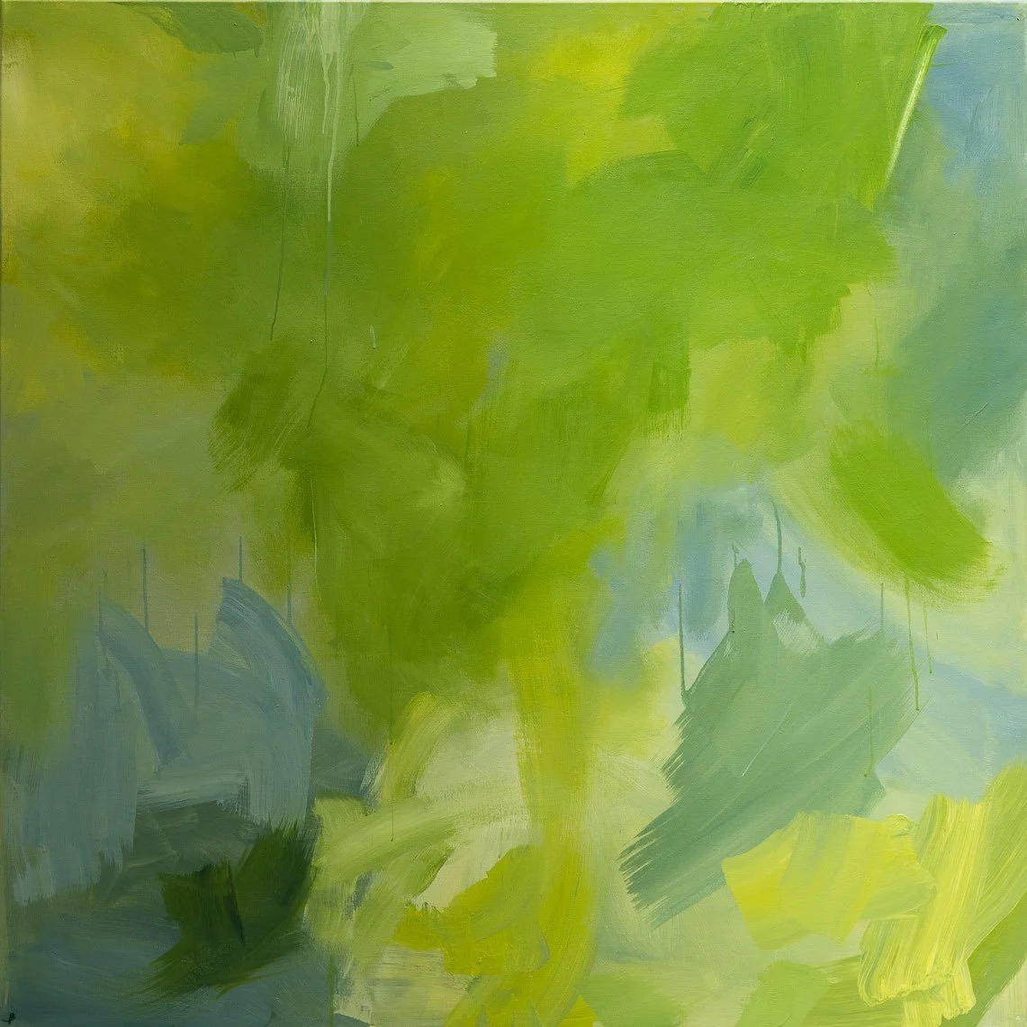 Shades of green,2023. Acrylic/canvas - 140 x 140cm