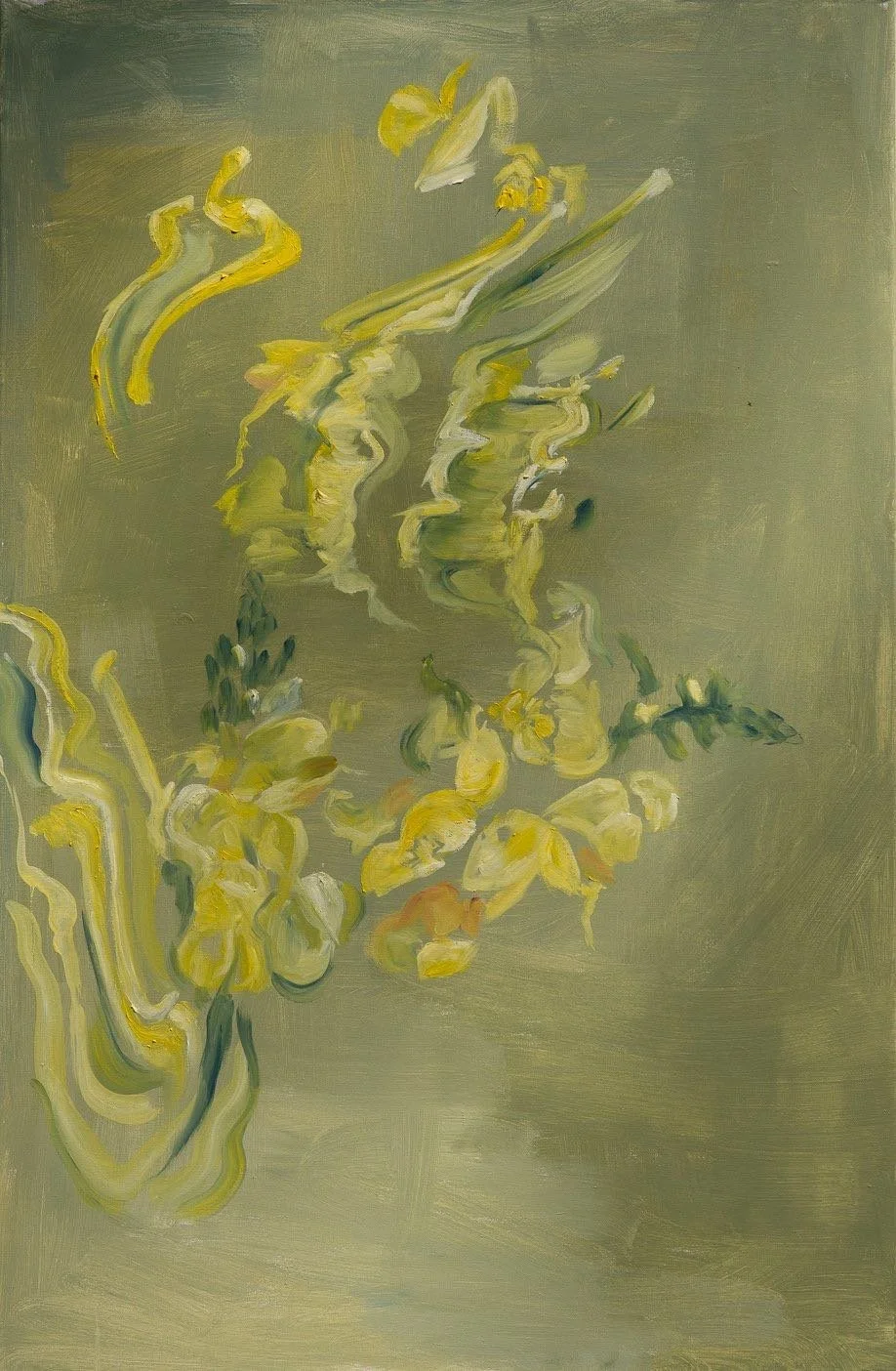 Fluid Flower,2023. Acrylic,oil/canvas - 90x115cm Framed