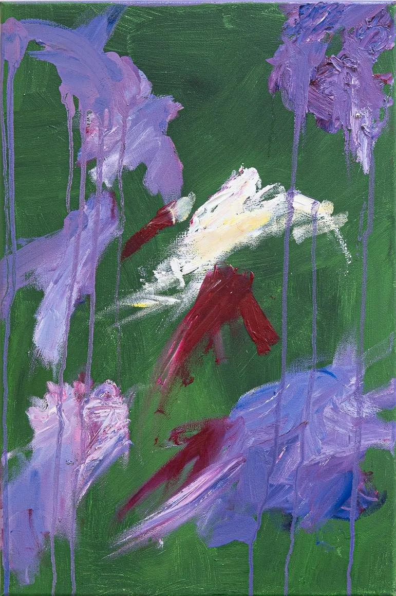 Purple cityflower,2023. Acrylic,oil/canvas - 40x60cm Framed