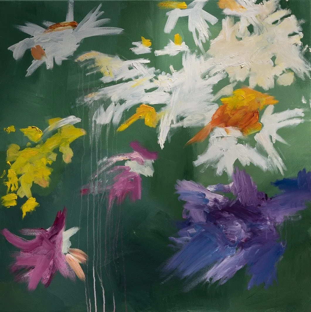 Wild flowers of Antwerp,2023. Acrylic,oil/canvas - 100 x 100cm / Sold