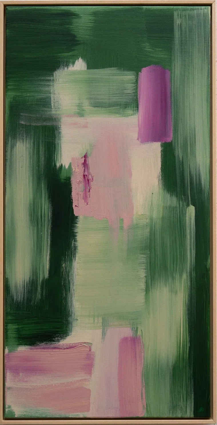 Hortensia,2023. Acrylic/canvas - 60x120cm Framed /sold