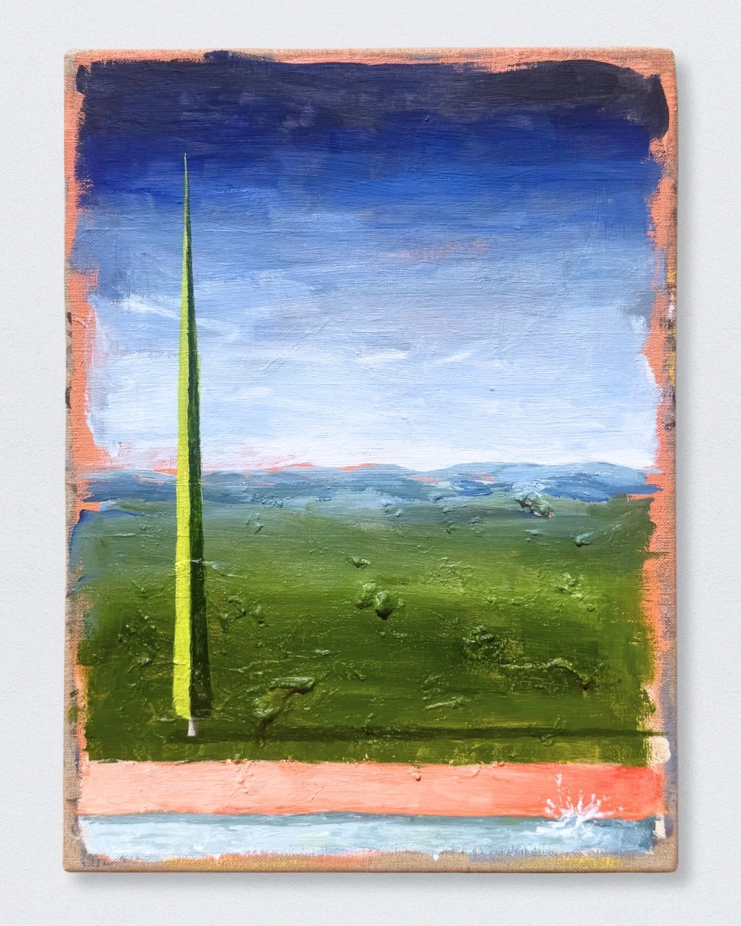 un ciprés,2026. Acrylic/Linen canvas - 30x40cm. Framed