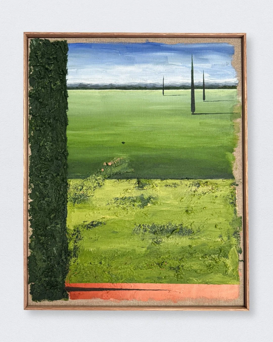 Cuatro Cipreses,2026. Acrylic/Linen canvas - 40x50cm. Framed / Sold