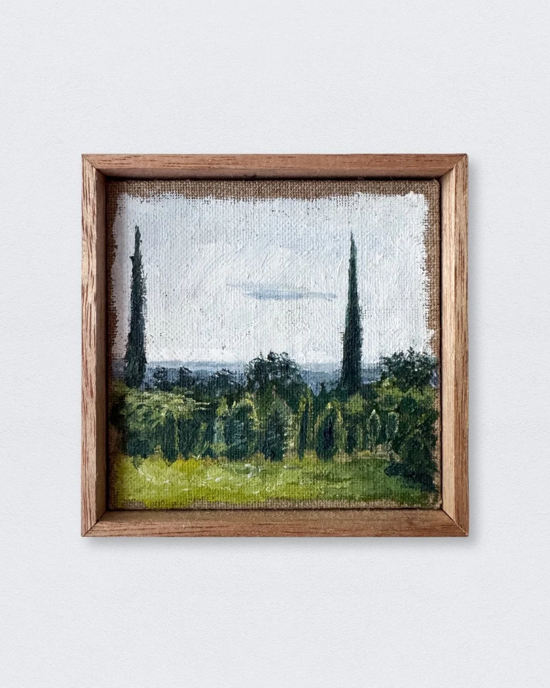 Morning view,2026. oil/Linen canvas - 10x10cm. Framed / Sold