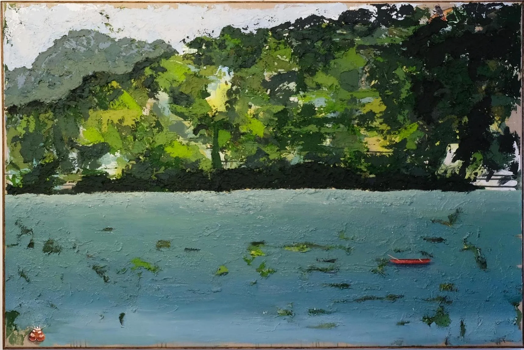 One goodbye is another hello,2024. Acrylic,oil/canvas - 150 x 120cm. Framed/sold
