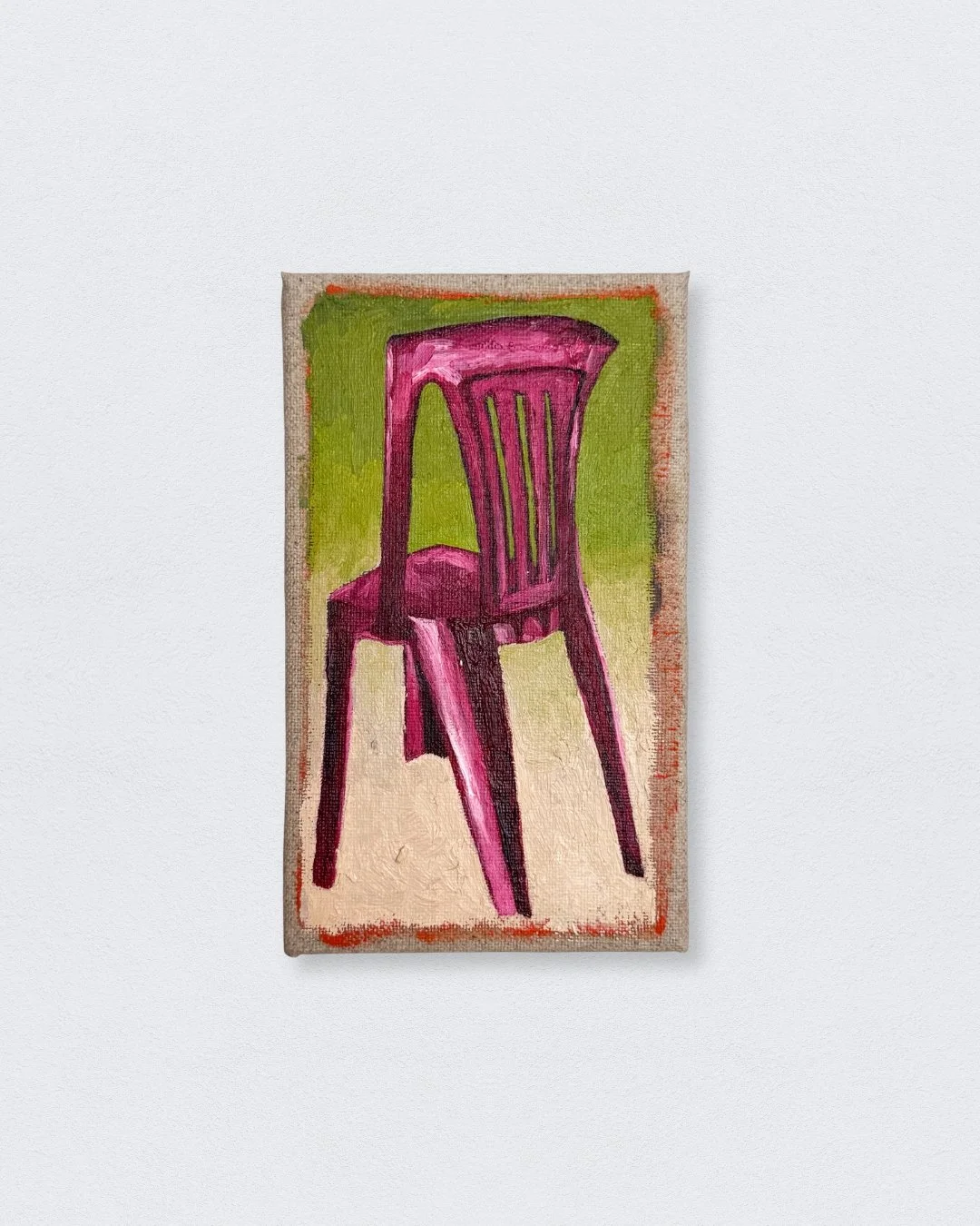 Pink Chair,2026. Oil/Linen canvas - 12x7cm