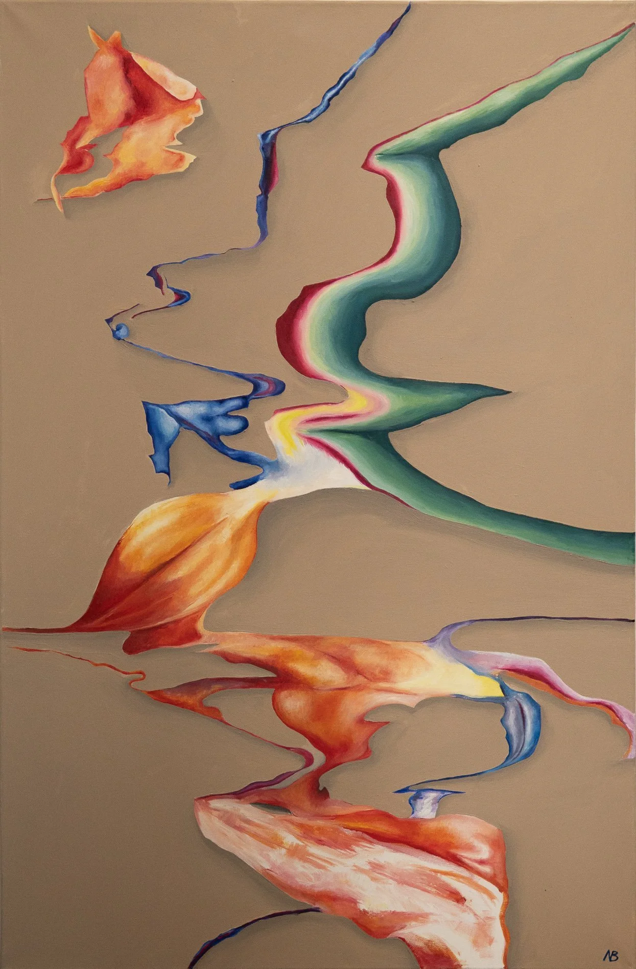 Paradise flower,2023. Acrylic,oil/canvas - 75x115cm Framed/ Sold